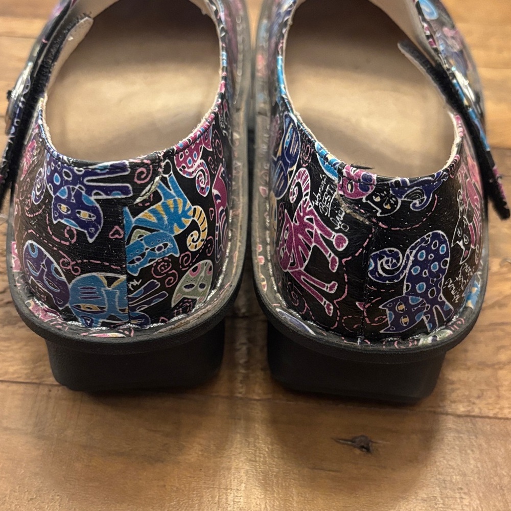 Alegria Cat Print Mary Jane Shoes size 39 - Picture 3 of 7